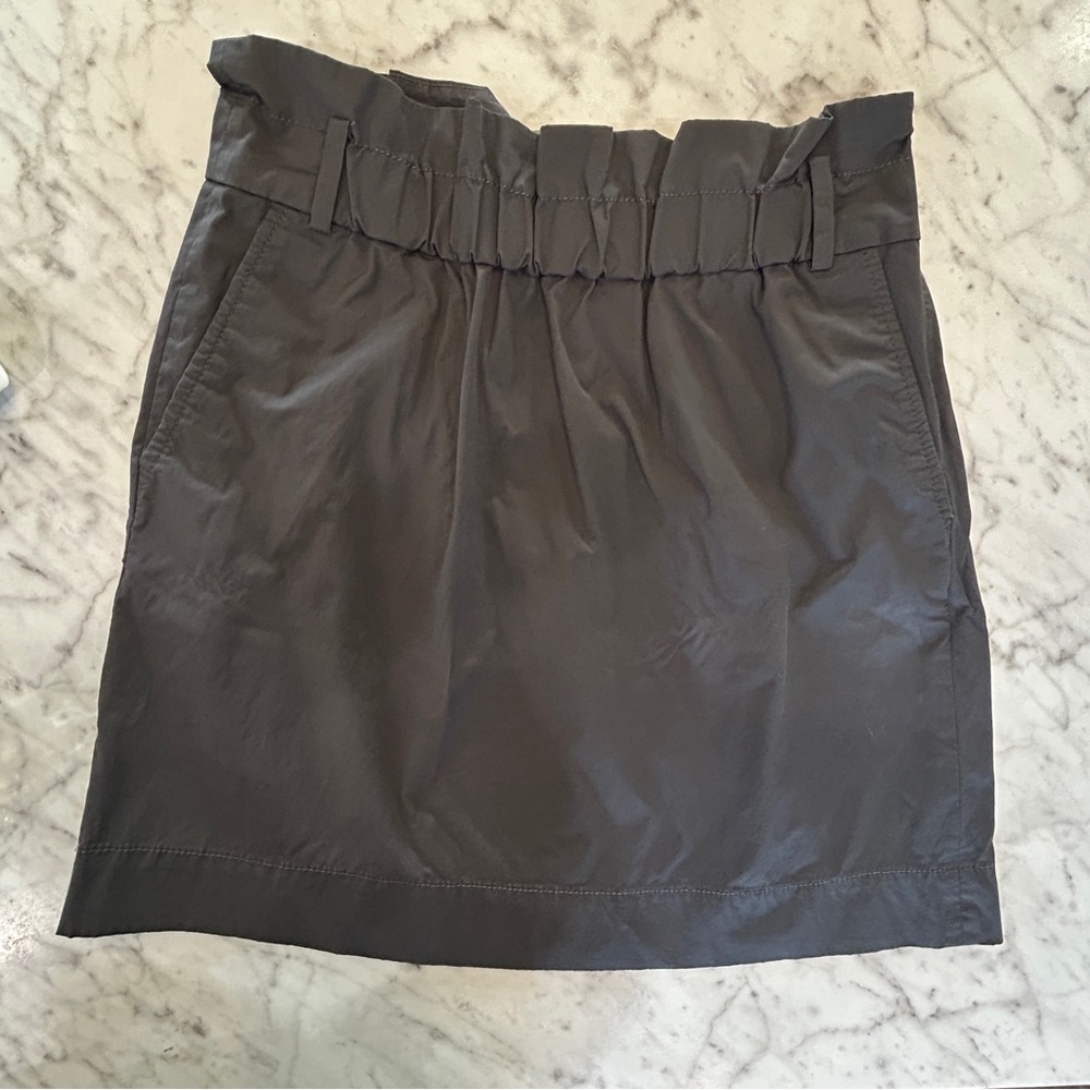 Banana Republic Charcoal Paperbag Waist Mini Skirt